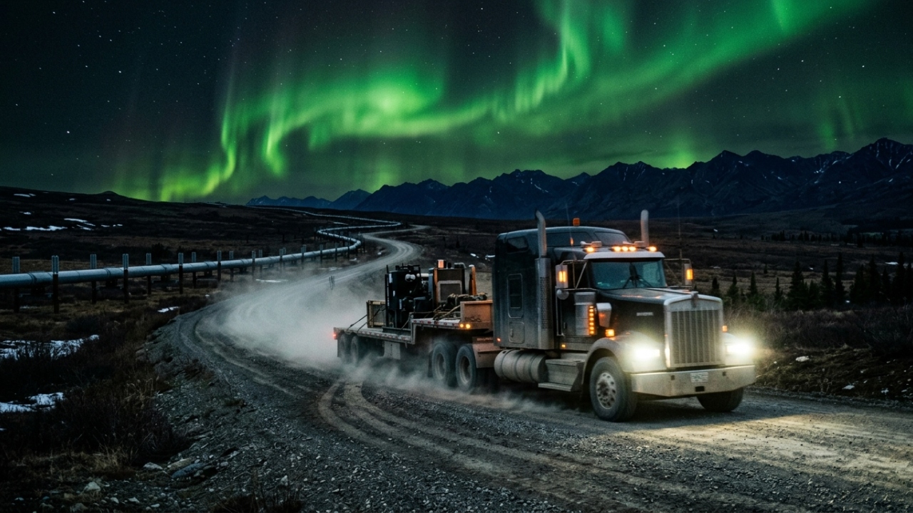 Rodovia no Alasca ganha fama por seus 666 km de cascalho, pois o trajeto isolado atravessa o ártico, sendo a rota mais perigosa de caminhoneiros