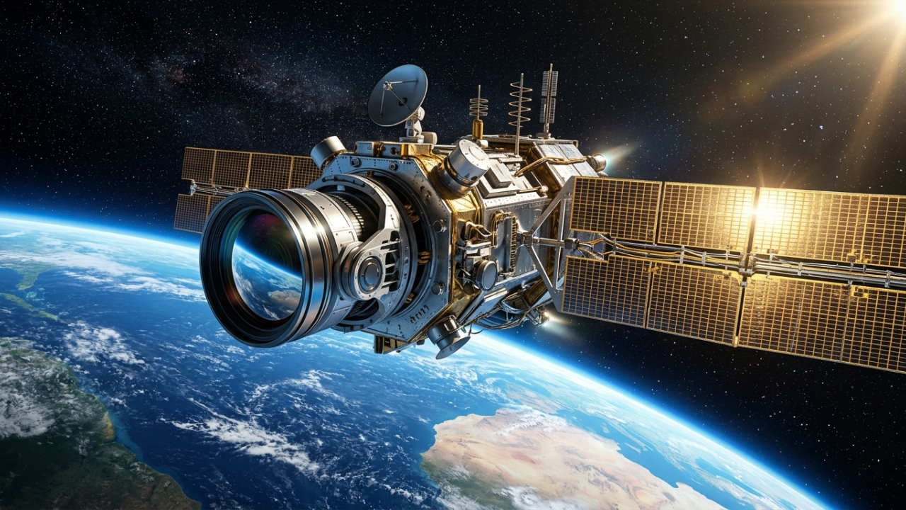 O satélite espião com óptica de precisão capaz de ler uma placa do espaço