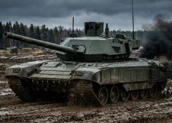 O tanque russo de nova geração com torre não tripulada e proteção ativa, sendo a plataforma de guerra mais avançada e letal do Exército da Rússia