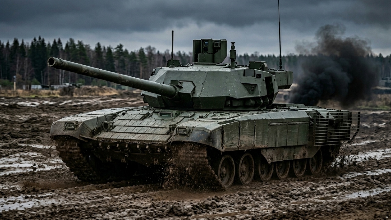 O tanque russo de nova geração com torre não tripulada e proteção ativa, sendo a plataforma de guerra mais avançada e letal do Exército da Rússia