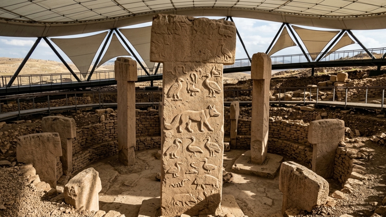 Erguido há 12 mil anos com pilares de 20 toneladas, o templo de Göbekli Tepe é 6 mil anos mais velho que as pirâmides de Gizé localizadas no Egito