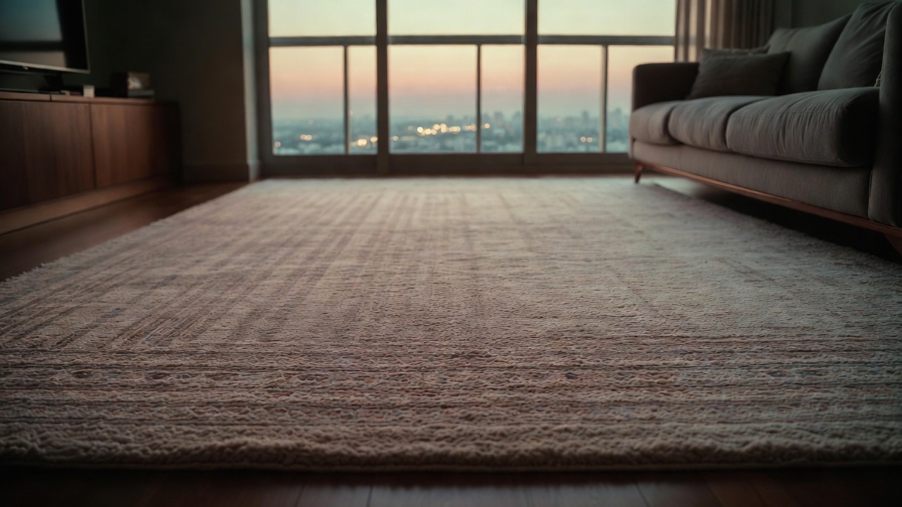 Trocar 1 tapete pequeno por um modelo de 3 metros que cubra toda a base dos móveis cria um efeito visual que amplia a percepção da sala em 25%