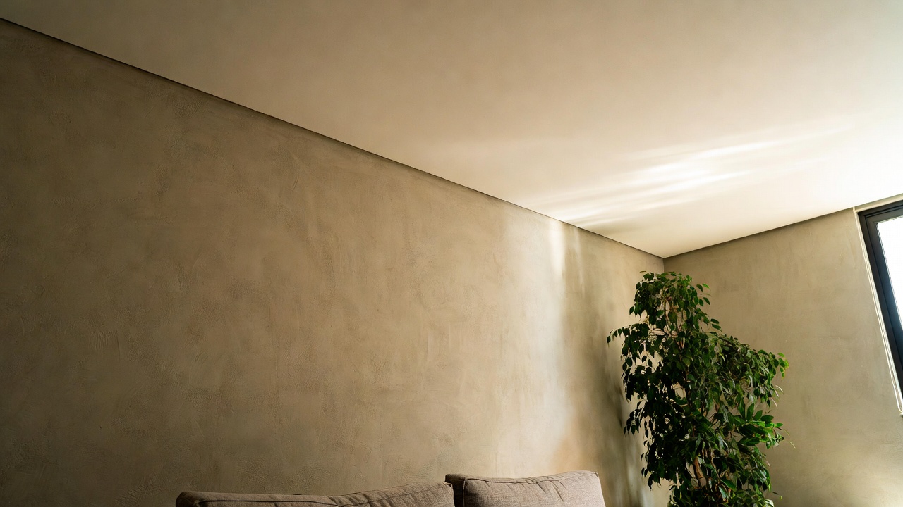 Pintar o teto com uma tinta exatamente 2 tons mais clara que a parede cria a ilusão imediata de um pé-direito até 30 centímetros mais alto na sua casa