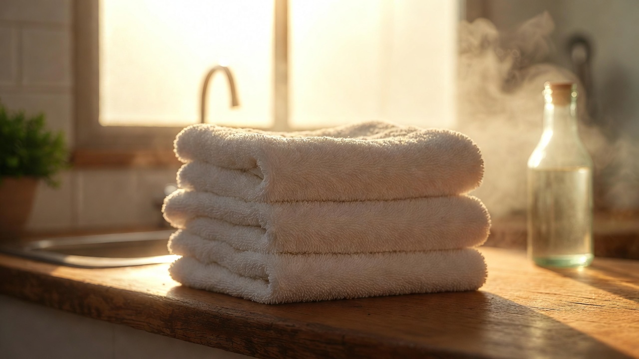 O truque de adicionar 1 xícara de vinagre branco na máquina deixa as toalhas antigas 100 por cento macias sem usar uma única gota de amaciante