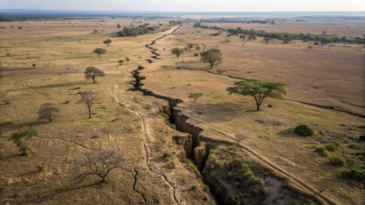 Um continente inteiro está se partindo ao meio: fenda gigante na África já é visível a olho nu e cientistas confirmam o nascimento de um novo oceano