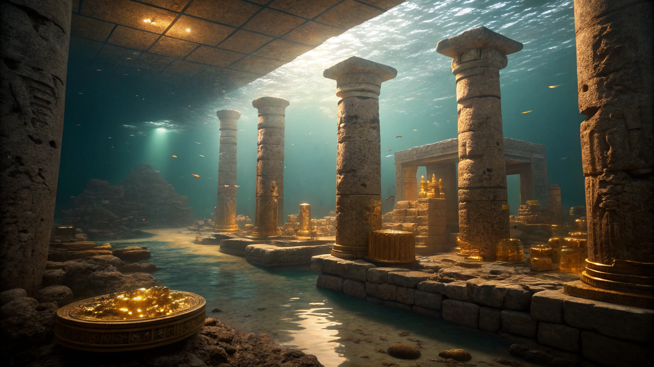 Uma cidade egípcia cheia de ouro e templos gigantes foi encontrada intacta no fundo do mar depois de mil anos