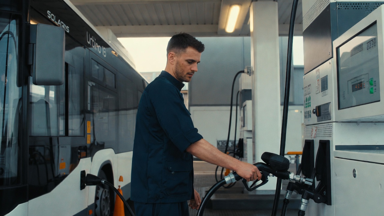 Armazenando cerca de 50 quilos de hidrogênio no teto e transportando 140 passageiros, o novo articulado da fabricante europeia cruza cidades inteiras liberando apenas vapor de água pelo escapamento