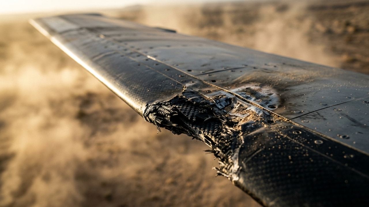 O helicóptero de ataque agressivo construído com hélices de fibra de carbono que resistem a tiros diretos de canhão de 23 mm