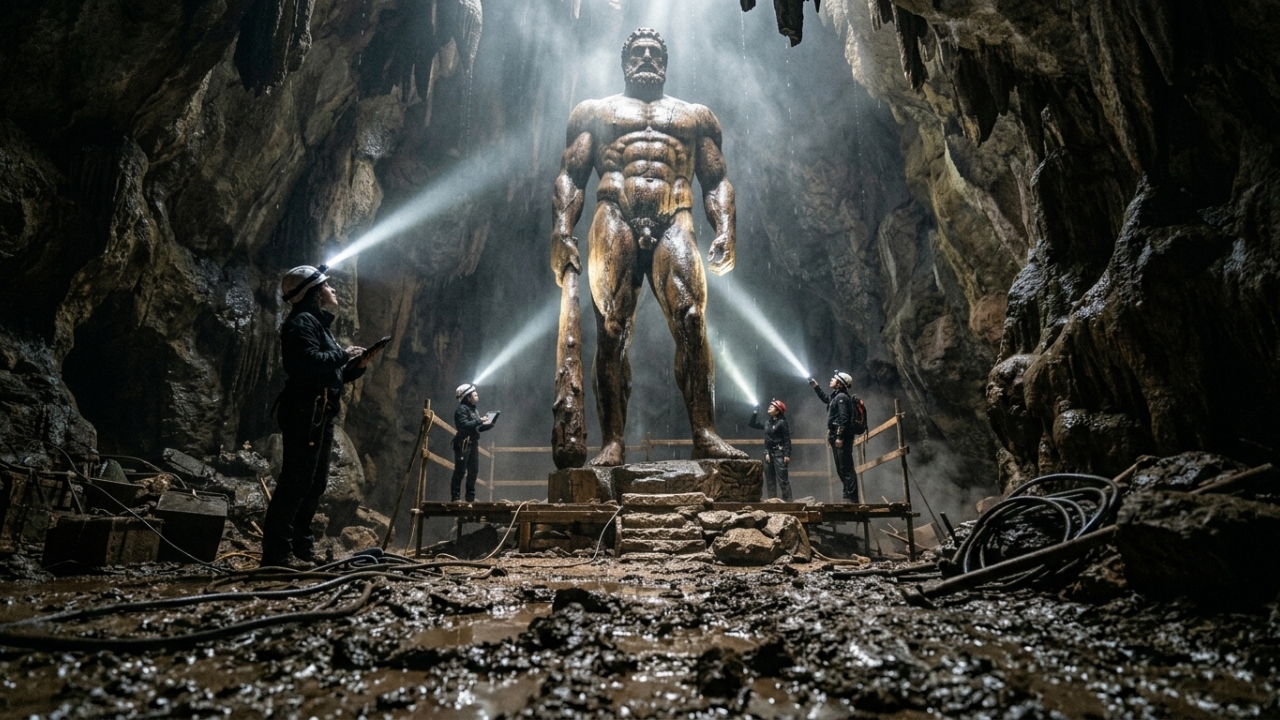 A escultura de Hércules em madeira que sobreviveu 1.700 anos submersa e emerge intacta em Ibiza