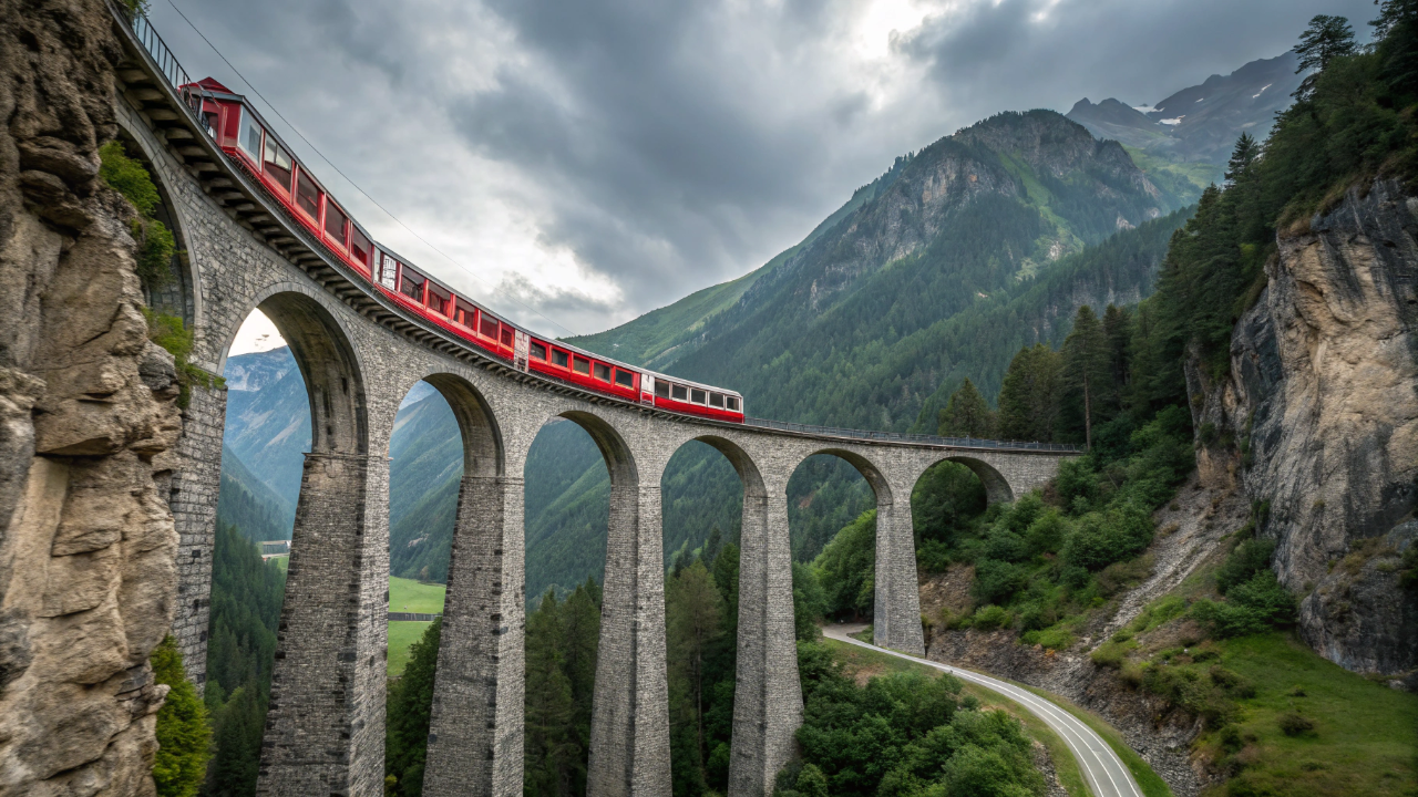 A viagem de trem que atravessa uma paisagem tão bonita que a UNESCO precisou protegê-la