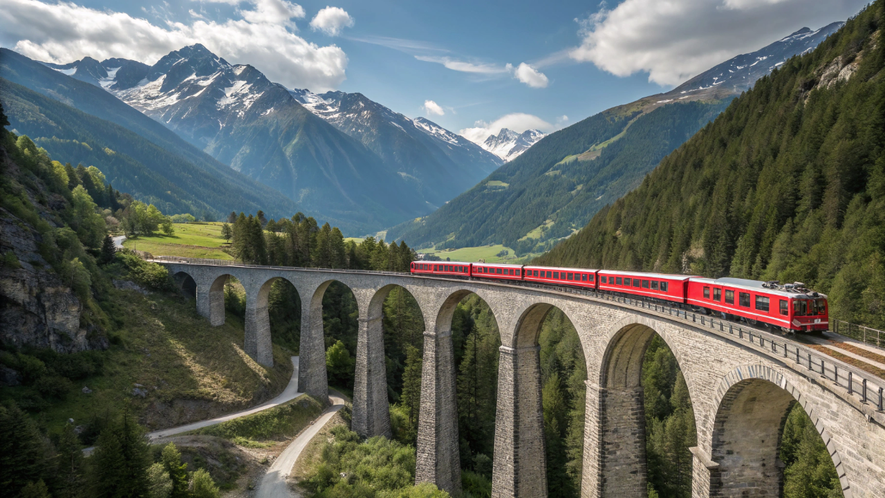 A viagem de trem que atravessa uma paisagem tão bonita que a UNESCO precisou protegê-la
