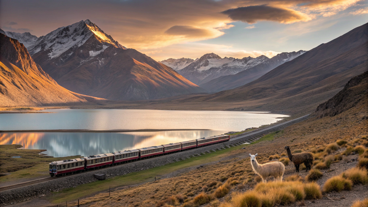 O trem turístico que sobe quase 5 mil metros e atravessa os Andes