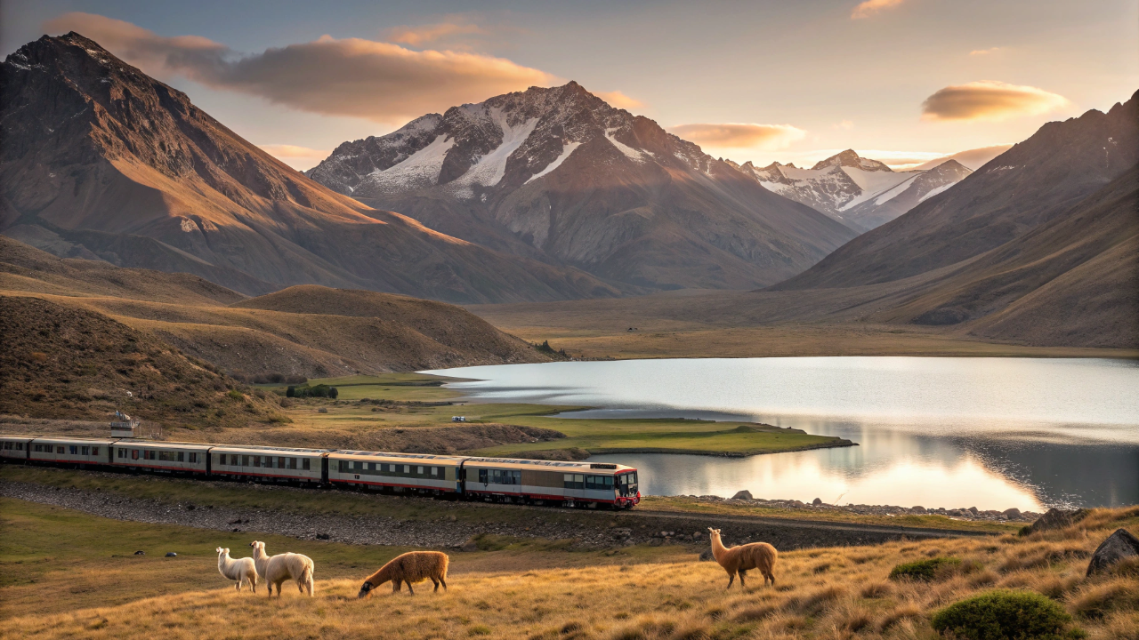 O trem turístico que sobe quase 5 mil metros e atravessa os Andes