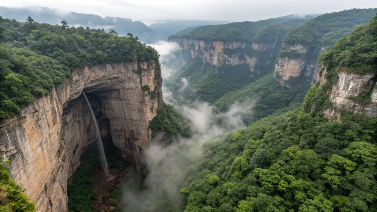 O mundo perdido no fundo de um buraco chinês: exploradores descem 192 metros na terra e encontram uma floresta primitiva inteira intocada pela humanidade