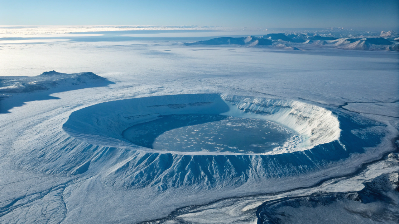 A cicatriz oculta sob o gelo: radar da NASA revela uma cratera de asteroide colossal maior que a cidade de Paris escondida abaixo da Groenlândia