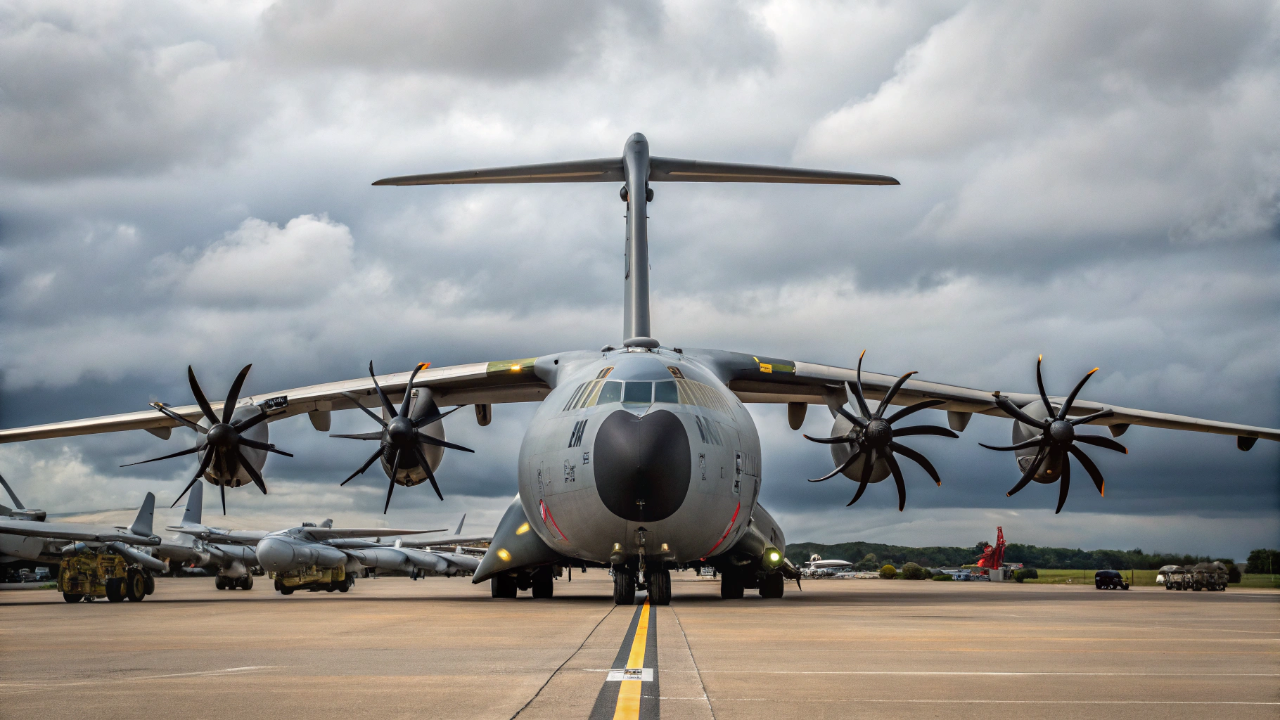 O colosso voador europeu de 4 motores que consegue pousar as suas 141 toneladas na areia fofa do deserto sem atolar