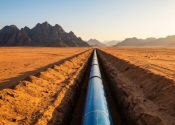 Uma obra monumental de infraestrutura transformou a geografia do deserto saudita ao transportar bilhões de litros de água por dutos subterrâneos