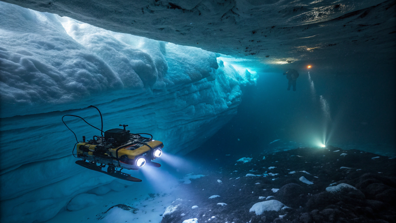 Submarino autônomo descobre estruturas nunca vistas sob o gelo da Antártida e desaparece misteriosamente