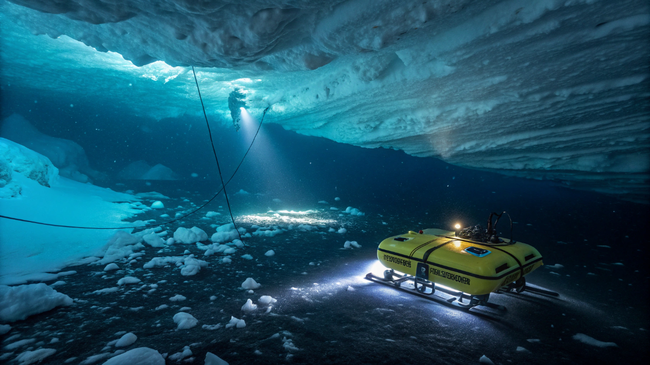 Submarino autônomo descobre estruturas nunca vistas sob o gelo da Antártida e desaparece misteriosamente