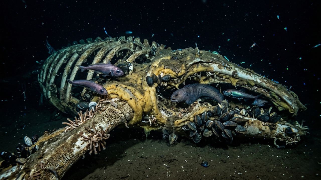 A carcaça gigante que afunda na escuridão e vira um oásis capaz de sustentar uma metrópole de criaturas cegas durante um século