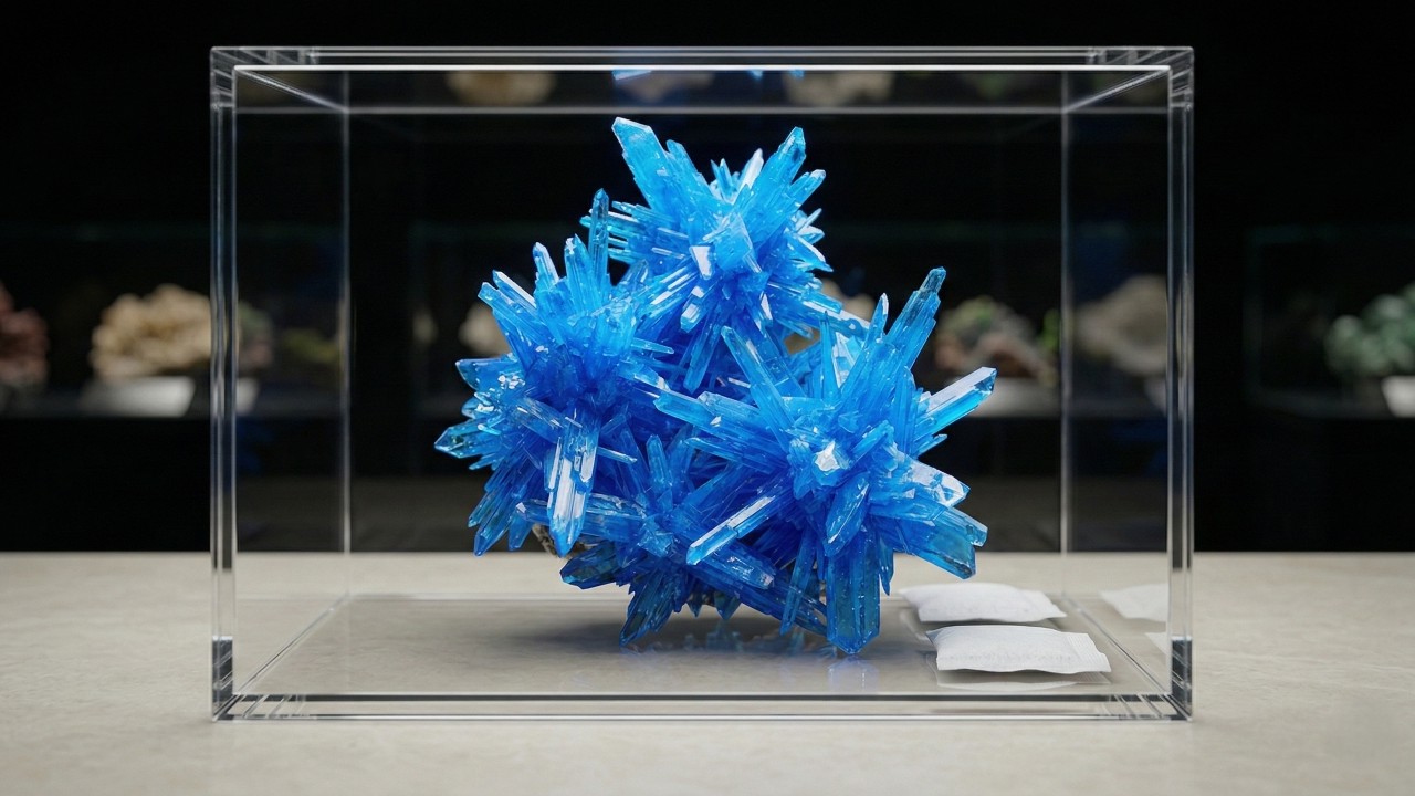 O mineral azul quase fluorescente que forma “pétalas” em minas e se quebra fácil ao menor atrito