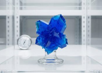 O mineral azul quase fluorescente que forma “pétalas” em minas e se quebra fácil ao menor atrito