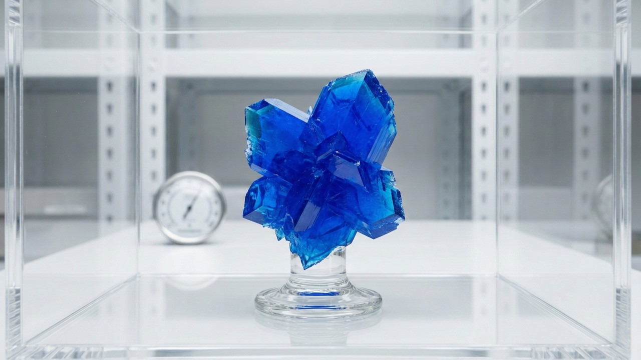 O mineral azul quase fluorescente que forma “pétalas” em minas e se quebra fácil ao menor atrito