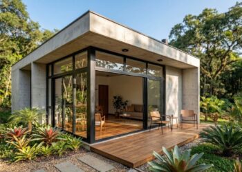 Casa pequena e moderna mostra como poucos metros podem render muito mais conforto no dia a dia