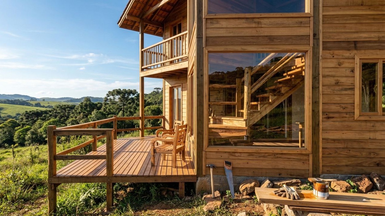 Casal transforma fazenda abandonada e constrói casa dos sonhos em apenas 9 meses de trabalho