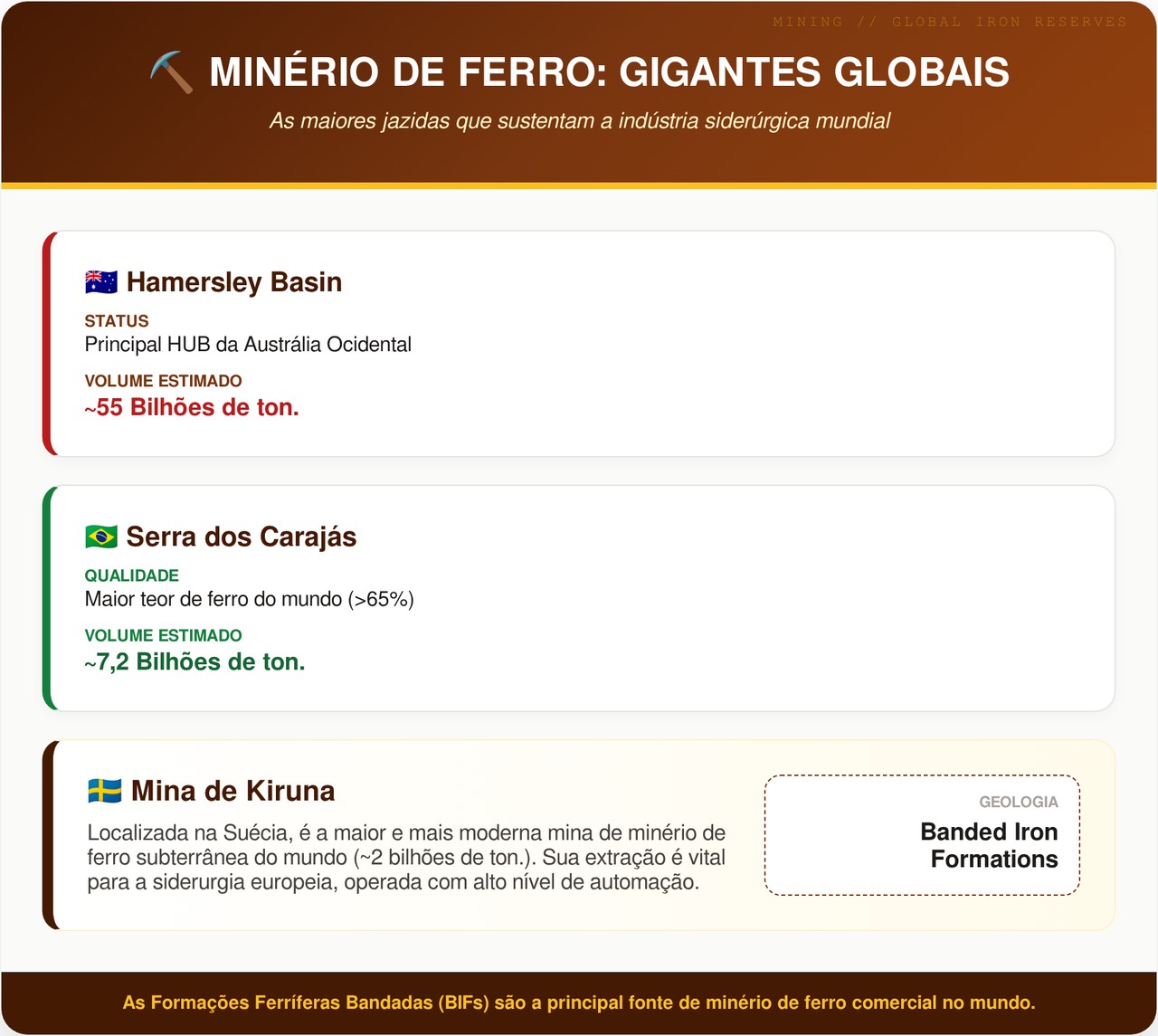 Geólogos desenterram o maior depósito de minério de ferro da história com valor estimado em 5,7 biliões de dólares