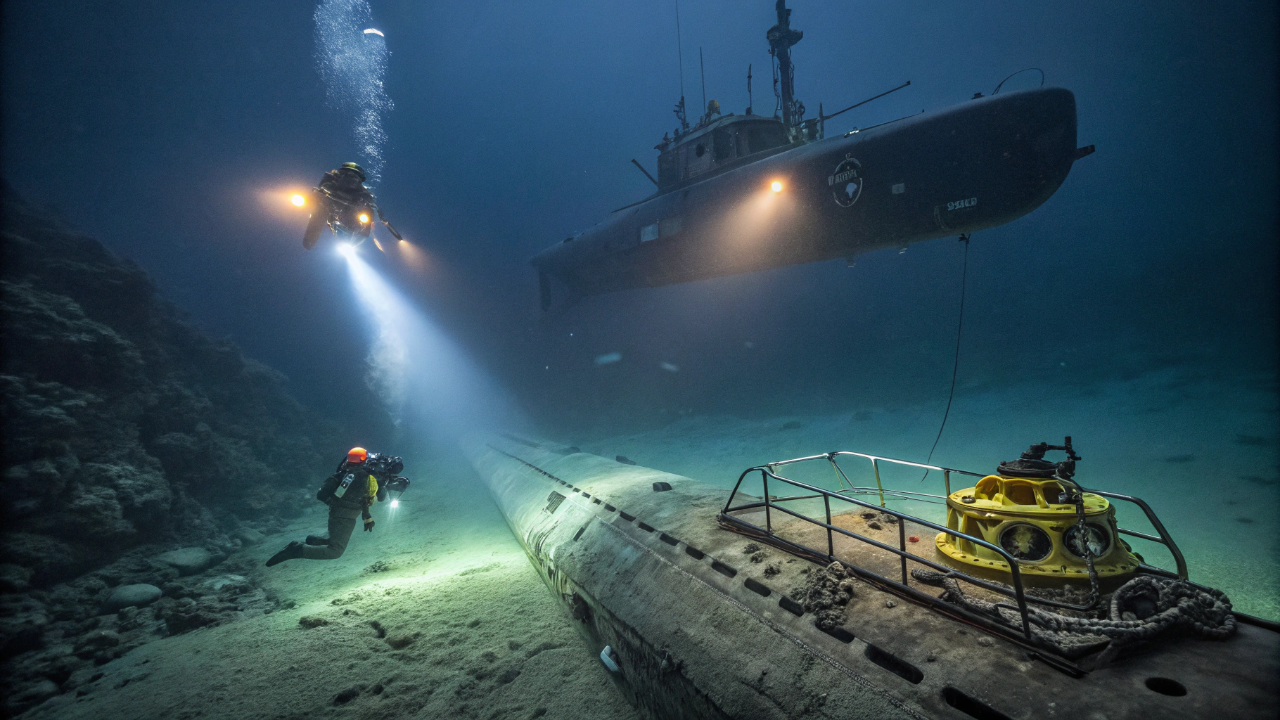 O submarino de resgate profundo projetado para operar em pressões esmagadoras