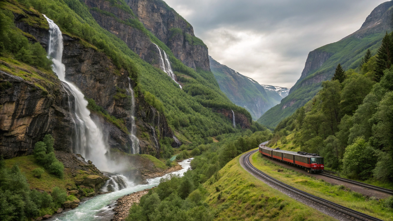Esse trem desce quase mil metros de altitude em apenas 20 quilômetros no meio das montanhas