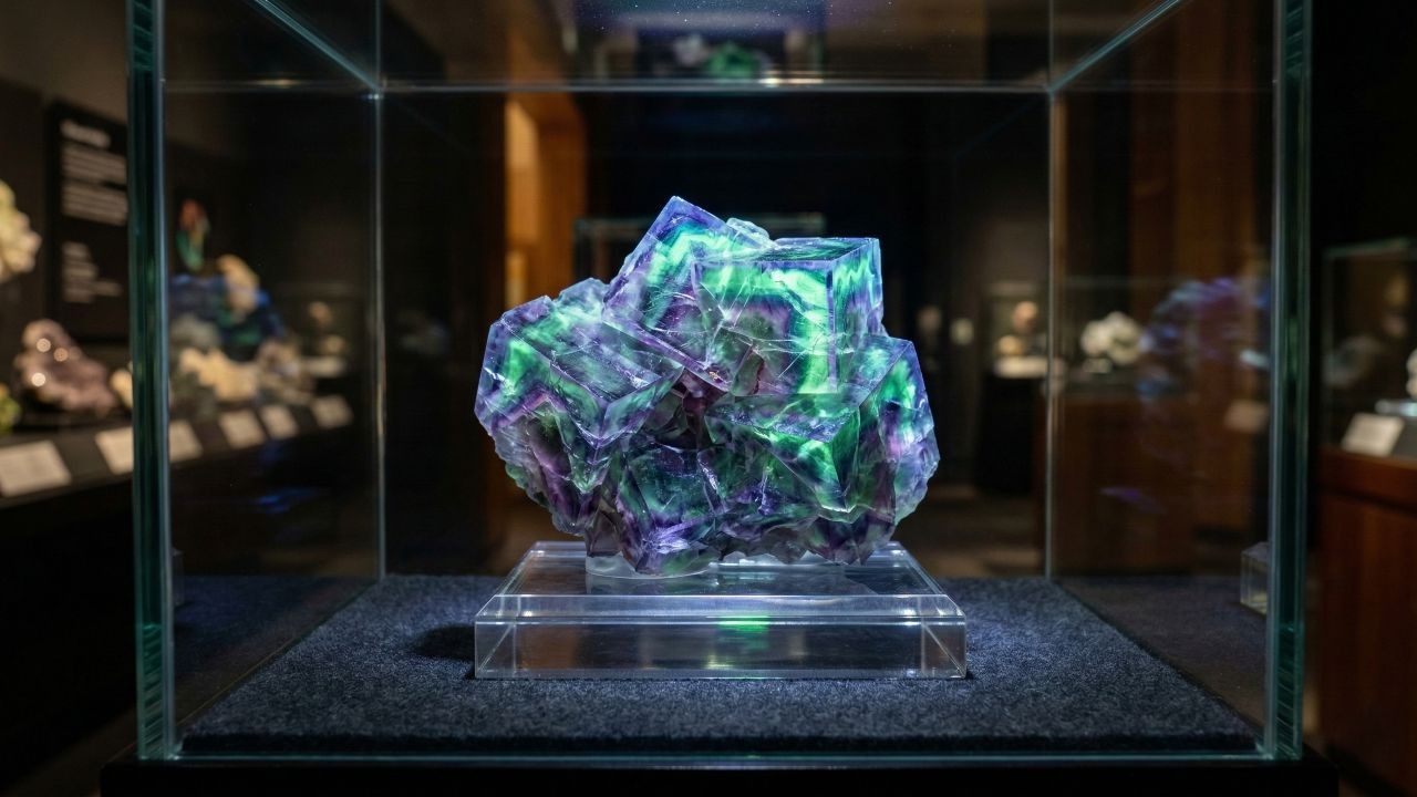 Brilho mágico e cores intensas fazem deste mineral uma atração em museus, coleções e feiras de minerais