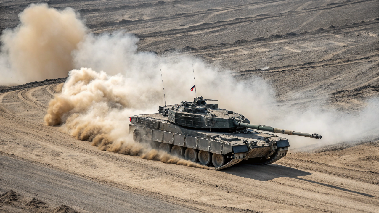 O tanque de guerra europeu que consegue disparar com precisão cirúrgica em andamento a 70 km/h