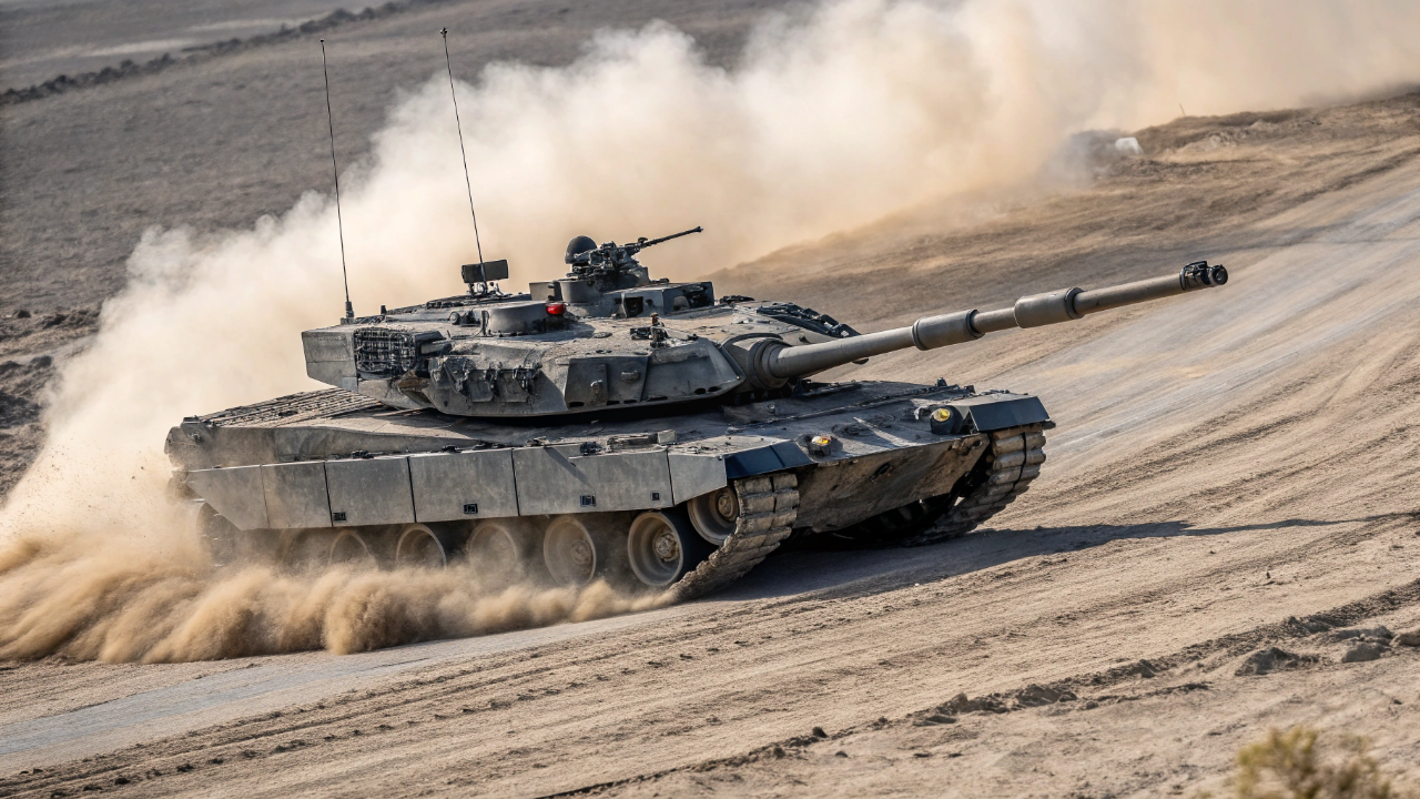 O tanque de guerra europeu que consegue disparar com precisão cirúrgica em andamento a 70 km/h