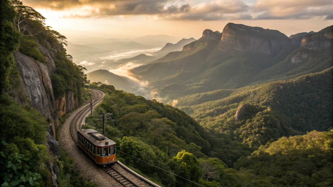 A 1.700 metros de altitude, o trem histórico que sobe 47 quilômetros de serra e leva à cidade mais alta do Brasil