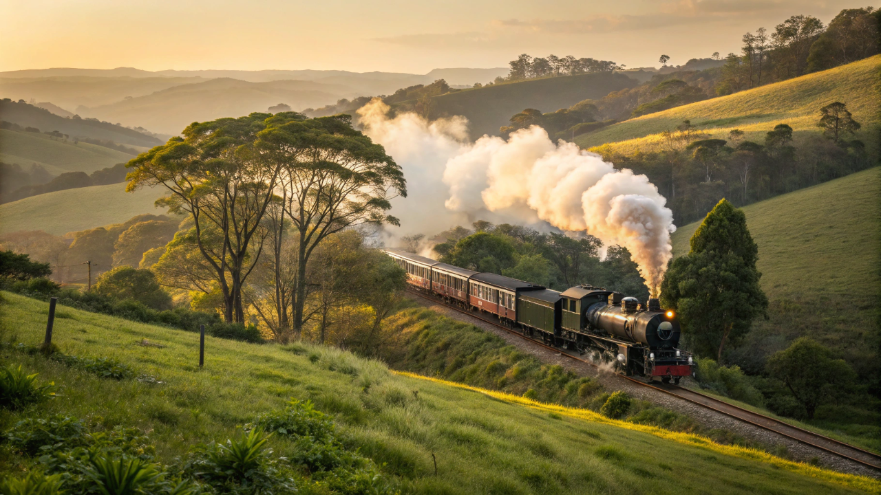 O autêntico trem do século 19 que percorre 24 quilômetros pelo interior paulista e esconde um jantar de luxo sobre os trilhos