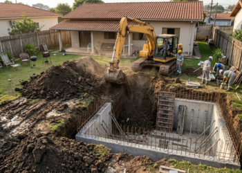 Esse homem estava entediado ao ver o seu quintal vazio, então decidiu que com uma escavadeira e mão de obra de uma equipe toda, iria construir um bunker subterrâneo avaliado em mais de R$ 26 mil