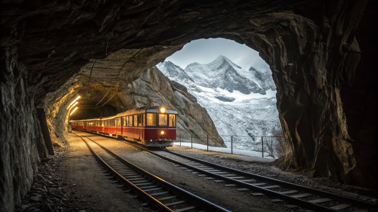 O trem de mais de 100 anos que sobe a 3.454 metros de altura para revelar o "teto" da Europa