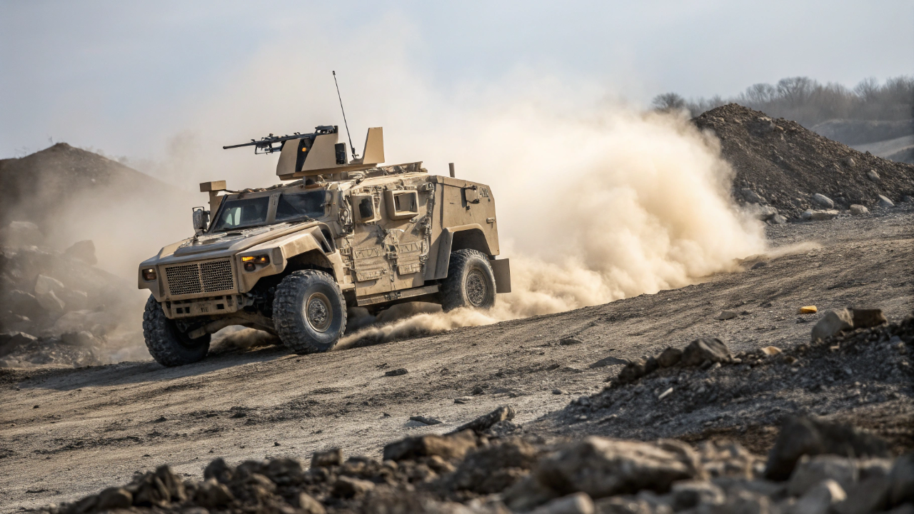 O substituto definitivo do Humvee que suporta explosões de minas e acelera a 110 km/h em terrenos totalmente devastados