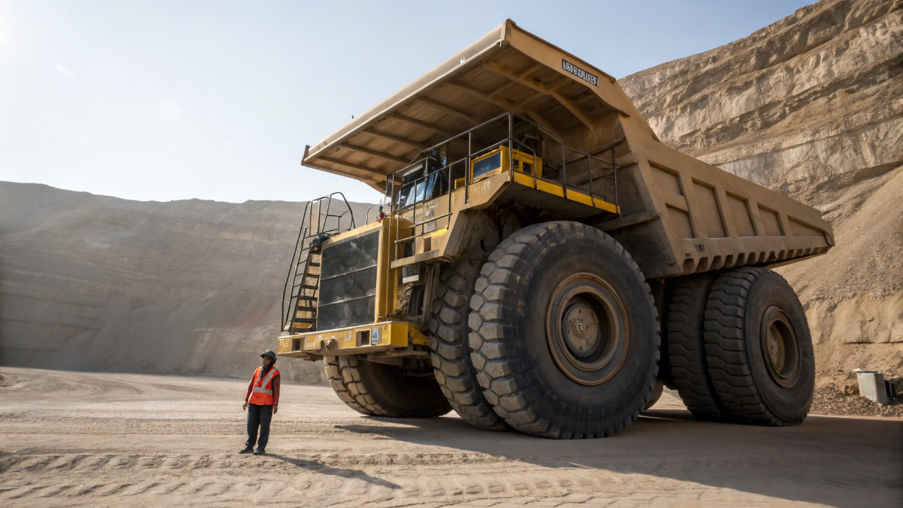 O camião colossal de 800 toneladas que consome 130 litros por hora para carregar montanhas inteiras