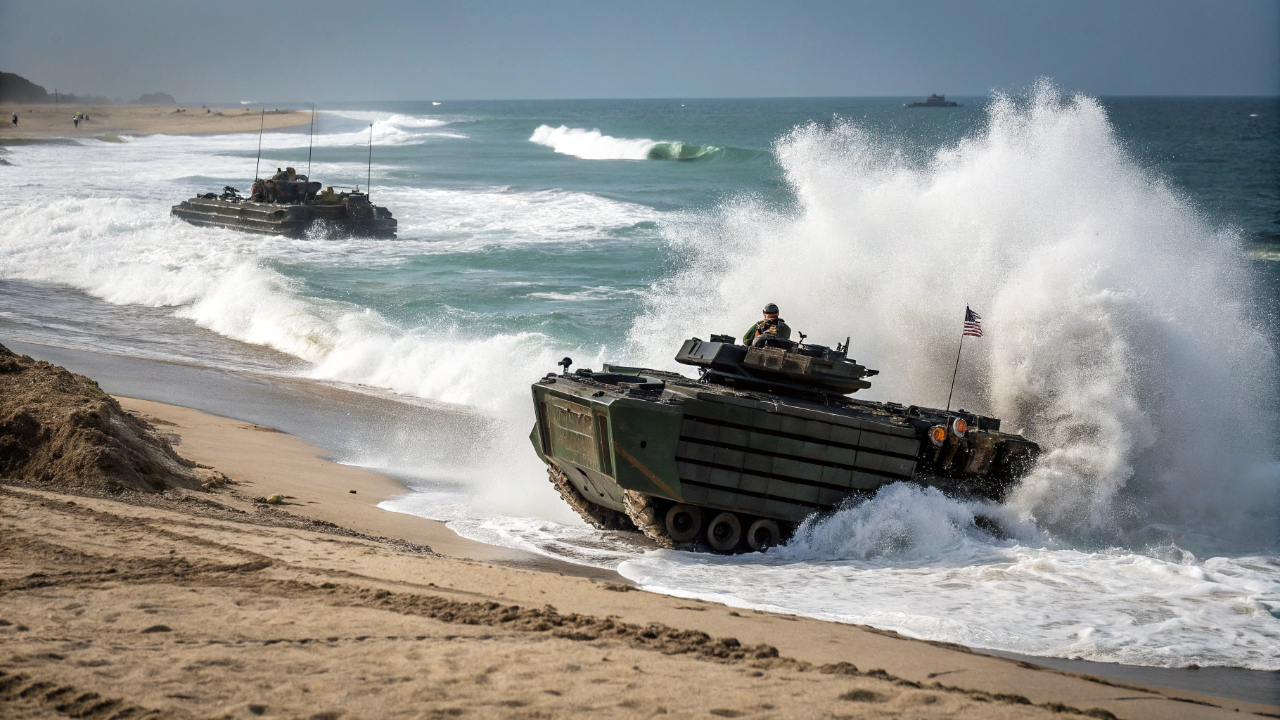 Esse veículo sai da estrada, entra no rio e continua andando do outro lado sem parar em nenhum momento