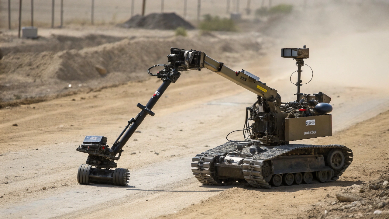 Esses robôs entram em zonas perigosas no lugar de soldados e desarmam bombas com precisão milimétrica