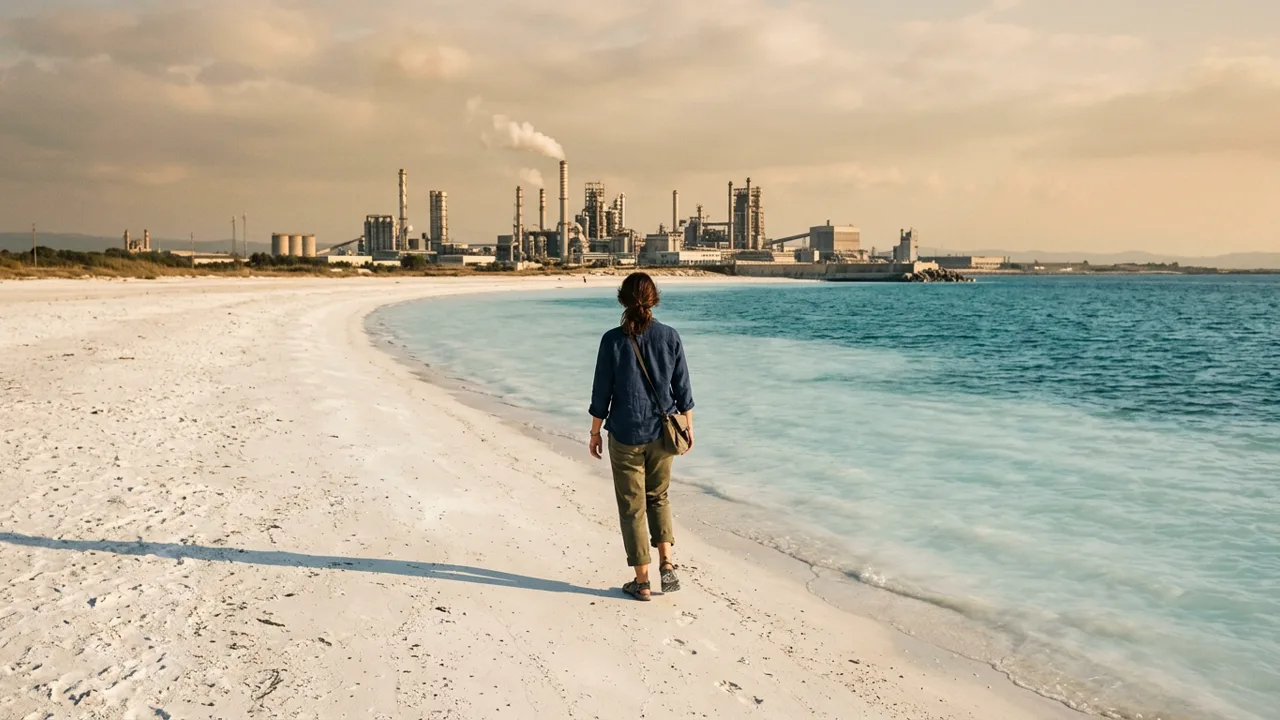 A praia com visual caribenho que esconde um segredo obscuro de 110 anos na areia branca