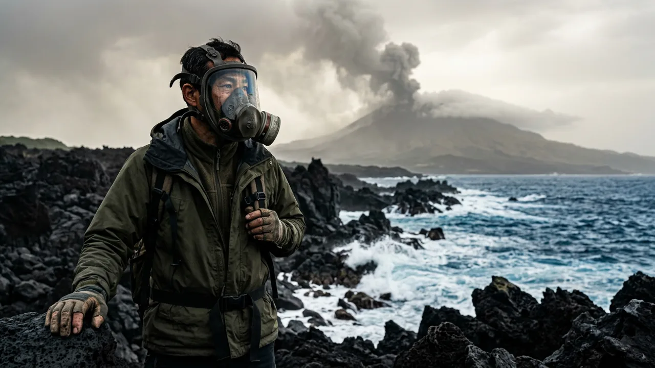 A perigosa ilha vulcânica onde todos os 2000 habitantes precisavam carregar máscaras de gás 24 horas por dia para não respirar ar tóxico