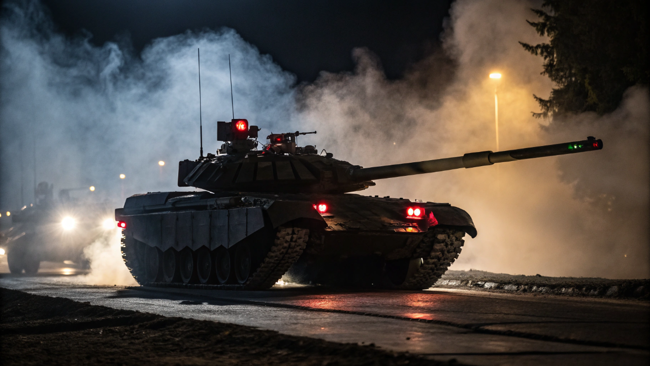 O blindado com "olhos vermelhos" que consegue desviar mísseis antes de ser atingido