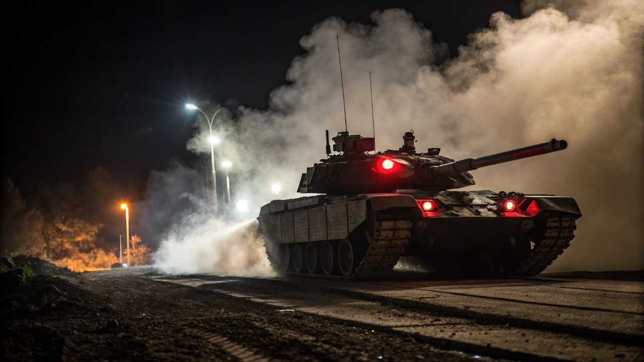 O blindado com "olhos vermelhos" que consegue desviar mísseis antes de ser atingido