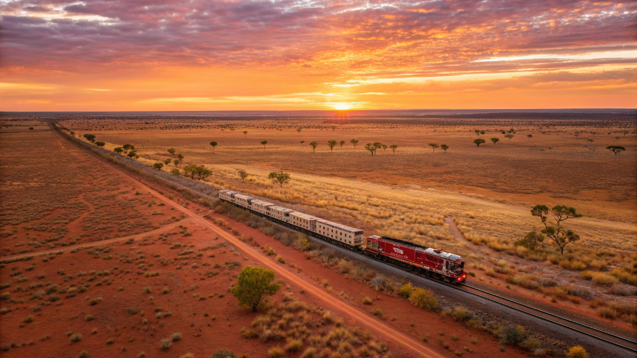 Esse trem atravessa a Austrália inteira por três dias seguidos passando por desertos quase sem vida