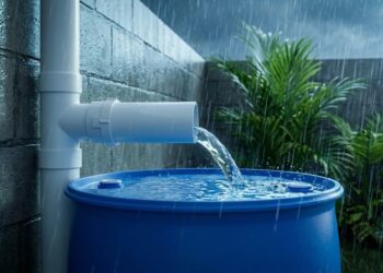 A técnica engenhosa que transforma o seu telhado em um captador de água da chuva com galão de 200 litros e economiza até 50% na conta