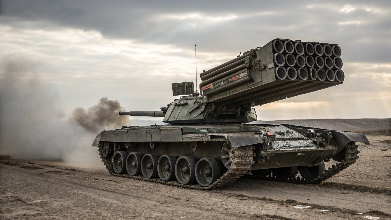 O tanque lançador de foguetes termobáricos que cria 1 onda de calor capaz de vaporizar alvos em uma área de 40 mil metros quadrados